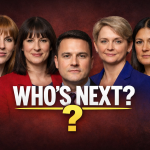 Composite image showing Angela Rayner, Rachel Reeves, Yvette Cooper, Wes Streeting and Lisa Nandy against a dark red background with the words “Who’s next?” highlighting speculation over Labour’s leadership after Keir Starmer